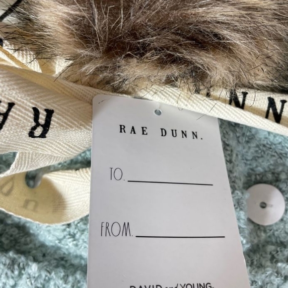 New Rae Dunn Blessed Hat and Scarf Set In Box Blue Turquoise - Picture 7 of 11